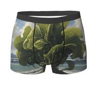 WZYCWB Boxer da uomo Magical Seaweed (S-XXL) - tessuto elastico leggero, traspirante, assorbe il sudore, free stretch, Nero, XXL