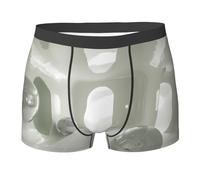 WZYCWB Boxer da uomo Optical White Noise (S-XXL) - tessuto elastico leggero, traspirante, assorbe il sudore, free stretch, nero, X-Large