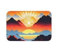WZYCWB Bright Sunrise, zerbino invernale lavabile, 40 x 60 cm, antipolvere, con bordo bloccato, tappetino assorbente per porta anteriore e posteriore