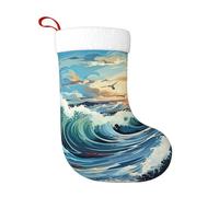 WZYCWB Calze natalizie a forma di gabbiano a forma di barca a vela: perfette per caminetti, scale o comodini, creando un'atmosfera festiva.