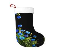 WZYCWB Calze natalizie con fiori di fiordaliso, perfette per caminetti, scale o comodini, creando un'atmosfera festiva.