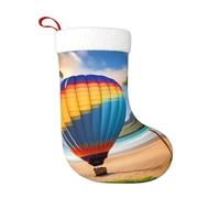 WZYCWB Calze natalizie con motivo a mongolfiera delle Hawaii: perfette per caminetti, scale o comodini, creando un'atmosfera festiva.