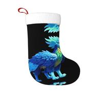 WZYCWB Calze natalizie con motivo Pixel Griffin: perfette per caminetti, scale o comodini, creando un'atmosfera festiva.