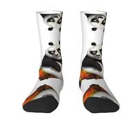 WZYCWB Calzini elasticizzati a metà polpaccio con panda gigante che conosce il Kung Fu, progettati specificamente per la corsa, eleganti e traspiranti per l'allenamento.