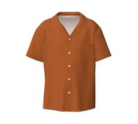 WZYCWB Camicia a maniche corte da uomo giallo rosso - Camicia casual con bottoni, abbigliamento da spiaggia per vacanze, Nero, XXL