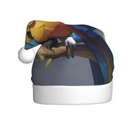 WZYCWB Cappelli da Babbo Natale con motivo pappagallo, perfetti per la vigilia di Natale, Capodanno e feste di festa