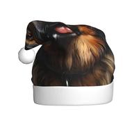 WZYCWB Cappelli da Babbo Natale con motivo pastore tedesco, perfetti per la vigilia di Natale, Capodanno e feste