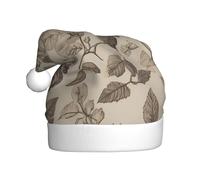WZYCWB Cappelli di Babbo Natale con motivo foglie morte, perfetti per la vigilia di Natale, Capodanno e feste di festa