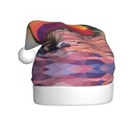 WZYCWB Cappelli di Babbo Natale stampati con cactus e tramonto, ideali per la vigilia di Natale, Capodanno e feste di festa, decorazioni festive