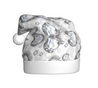 WZYCWB Cappelli di Babbo Natale stampati con gocce d'acqua lucide, perfetti per la vigilia di Natale, Capodanno e feste