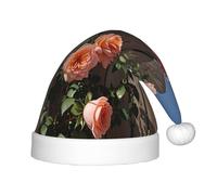 WZYCWB Cappelli di Natale con motivo a cespuglio di rose per bambini, graziosi cappelli a punta, decorazioni per feste di Natale e regali per riunioni di famiglia