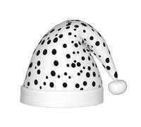 WZYCWB Cappelli di Natale per bambini a pois bianchi e neri, cappelli per bambini alla moda, feste di Capodanno, eventi di Natale, scena di festa di vacanza