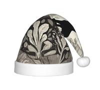 WZYCWB Cappello con gatto nero nella foresta strana fantasie divertente festa di Natale, festa di classe attività vacanza decorazione natalizia cappello