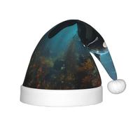 WZYCWB Cappello con orche assassine giganti divertenti per feste di Natale, feste di classe, attività festive, decorazione natalizia