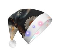 WZYCWB Cappello da Babbo Natale con motivo a testa di ragno con fiamma, cappello da Babbo Natale, Capodanno ed eventi di festa