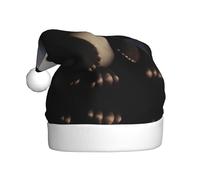 WZYCWB Cappello da Babbo Natale con motivo panda rosso, cappello decorativo per Capodanno, adatto per adulti e bambini alle feste di Natale.
