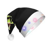 WZYCWB Cappello da Babbo Natale con stampa mantide luminosa, perfetto per Natale, Capodanno e feste