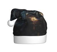 WZYCWB Cappello da Babbo Natale per adulti, cappello da Babbo Natale in peluche con robot futuro, alto 40 cm, cappello decorativo unisex per feste di Natale e Capodanno