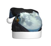 WZYCWB Cappello da Babbo Natale per adulti, con aquila sotto le stelle, altezza 40 cm, cappello decorativo unisex per feste di Natale e Capodanno