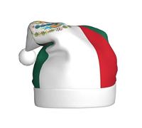 WZYCWB Cappello da Babbo Natale per adulti, con bandiera del Messico, alto 40 cm, cappello decorativo unisex per feste di Natale e Capodanno