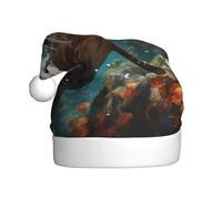 WZYCWB Cappello da Babbo Natale per adulti, cucciolo di foca in acqua, cappello da Babbo Natale in peluche, altezza 40 cm, cappello decorativo unisex per feste di Natale e Capodanno