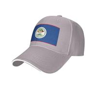 WZYCWB Cappello da baseball con bandiera del Belize con visiera curva - Nero - Cappello da trekking e attività all'aperto per uomo e donna, grigio, L