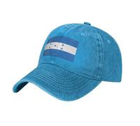 WZYCWB Cappello da baseball con bandiera dell'Honduras nero stampato, berretto da baseball sportivo e casual, visiera parasole, Blu, Taglia unica