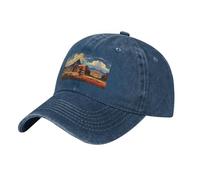 WZYCWB Cappello da baseball modellato nero del trattore rosso della fattoria, berretto da golf di sport all'aperto, visiera casuale del sole, blu navy, Taglia unica