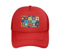 WZYCWB Cappello da baseball nero con stampa di varietà di modelli, adatto per sport all'aria aperta, ciclismo, pesca e protezione solare, Rosso, Taglia unica