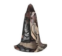 WZYCWB Cappello da cowboy nero stivali occidentali L mantello con cappuccio costume cosplay - accessori per feste in costume
