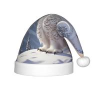 WZYCWB Cappello da festa di Natale con motivi a gufo, colore bianco, per feste di classe, attività, vacanze, decorazione natalizia