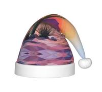 WZYCWB Cappello da festa di Natale, con stampa di cactus e tramonto, regalo per attività scolastiche per bambini, decorazione natalizia