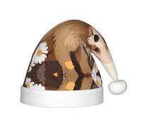 WZYCWB Cappello da festa di Natale con stampa di cucciolo nei fiori, regalo per attività scolastiche per bambini, decorazione per le vacanze di Natale