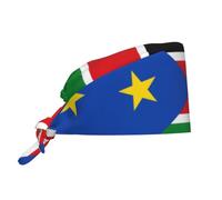 WZYCWB Cappello da lavoro con bandiera del Sud Sudan, assorbe il sudore e traspirante, adatto per cantieri, giardinaggio, lavori all'aperto, colore: nero