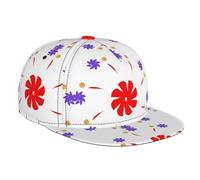 WZYCWB Cappello da papà a tesa piatta con stampa floreale a otto vie, adatto sia per uomini che per donne, escursioni all'aperto e pesca, cappello di protezione solare nero