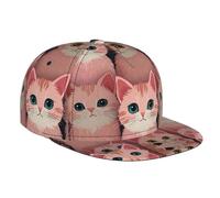 WZYCWB Cappello da papà con orecchie di gatto stampato a tesa piatta, adatto sia per uomini che per donne, escursioni all'aperto e pesca, cappello di protezione solare nero