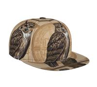 WZYCWB Cappello da papà con stampa a tesa piatta, adatto sia per uomini che per donne, escursioni all'aperto e pesca, cappello di protezione solare nero