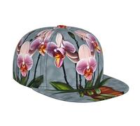 WZYCWB Cappello da papà con stampa di orchidee fiorite, adatto sia per uomini che per donne, escursioni all'aperto e pesca, cappello di protezione solare nero