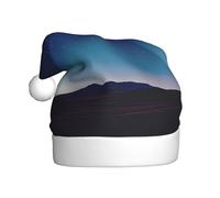 WZYCWB Cappello di Babbo Natale con motivo cielo stellato, cappello decorativo per Capodanno, adatto per adulti e bambini alle feste di Natale.