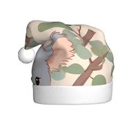 WZYCWB Cappello di Babbo Natale con motivo koala, adatto per feste di Natale, feste di Capodanno e spettacoli teatrali.