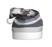 WZYCWB Cappello di Babbo Natale decorato con topolino nel buco, cappello decorativo per feste di Capodanno, adatto per adulti e bambini alle feste di Natale.