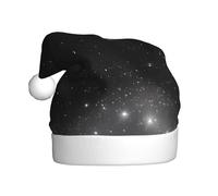 WZYCWB Cappello di Babbo Natale in peluche bianco e nero, alto 40 cm, cappello da Babbo Natale per capodanno, cappello decorativo unisex per feste di Natale e Capodanno