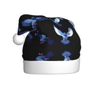 WZYCWB Cappello di Babbo Natale stampato con sciame di piccioni, adatto per feste di Natale, feste di Capodanno e spettacoli teatrali.