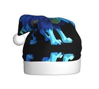 WZYCWB Cappello di Babbo Natale stampato Pixel Griffin, cappello decorativo festivo di Capodanno, adatto per adulti e bambini alle feste di Natale.