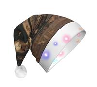 WZYCWB Cappello di Natale di capodanno adulto di stile bohémien, con luci a LED, unisex cappello di Natale della peluche del cappello di Natale di Capodanno