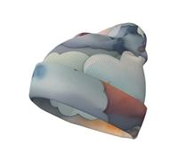 WZYCWB Cappello invernale caldo e confortevole con fantastici motivi a nuvole colorate, antivento e traspirante, per le stagioni fredde, nero