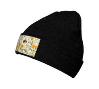 WZYCWB Cappello lavorato a maglia nero con grafica ape, adatto per uomini e donne, viaggi all'aperto, attività invernali, nero, Taglia unica