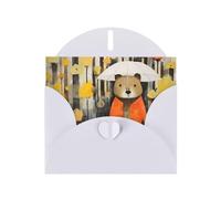 WZYCWB Cartoline bianche con illustrazione della marmotta, biglietti di auguri per le vacanze, adatti per familiari, amici e coppie