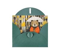 WZYCWB Cartoline con illustrazione della marmotta, verde scuro, biglietti di auguri per le vacanze, adatti per familiari, amici e coppie