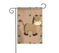 WZYCWB Cartone animato asino Bandiere da giardino - 30,5 x 45,7 cm, bandiere decorative da giardino da appendere